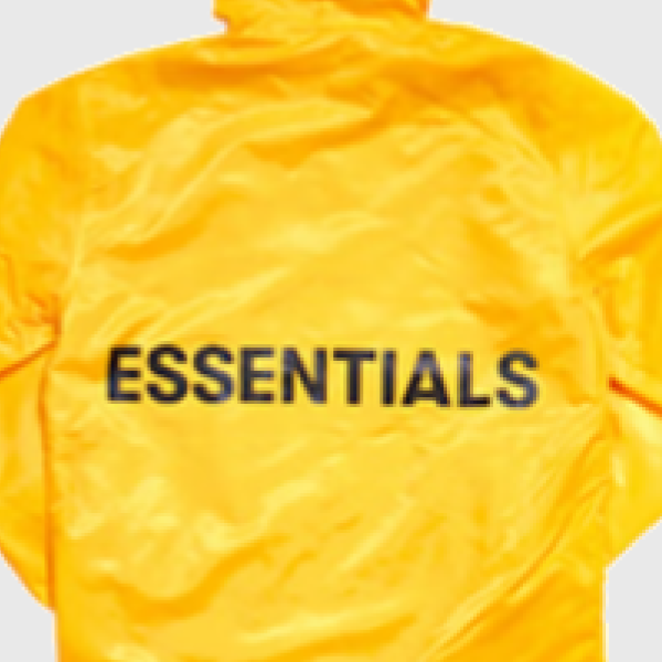 Essentials Graphic Hooded Coach Jacket Yellow (2)